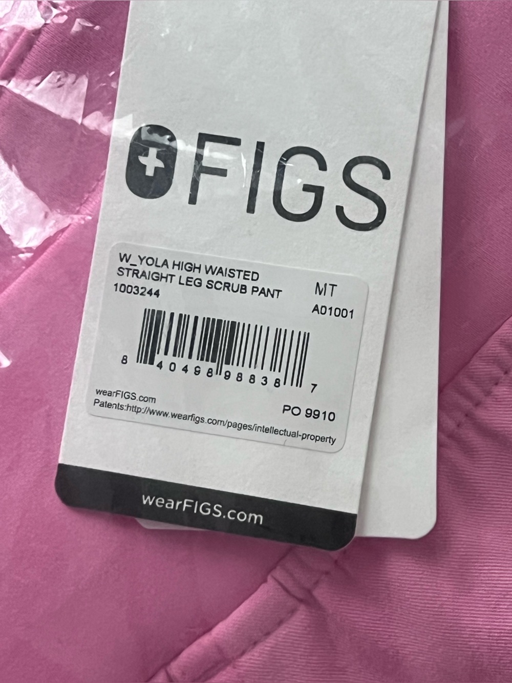 Figs Yola Scrub Pants in Sunrise Pink. - Picture 2 of 2